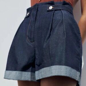 Paperbag Waist Belt Loop Shorts